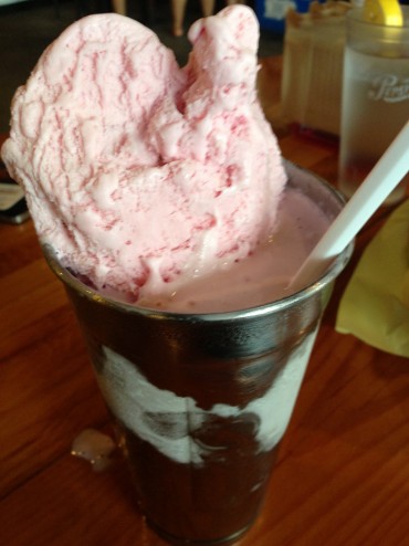 Strawberry Shake Strawberry Shake at Hodad's Downtown San Diego