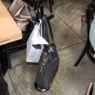 Purse Stand at Loteria Grill