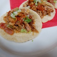 Taco Los Tres Cochinitos (The Three Little Pigs) at Loteria Grill