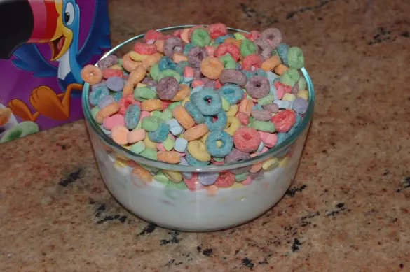 Fruit Loops with Fruity shaped Marshmallows