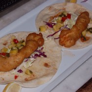Allagash Battered Fish Tacos at The Basement Tavern