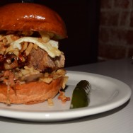 Asian Pork Belly Burger at Slater's 50/50