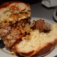 Asian Pork Belly Burger at Slater's 50/50