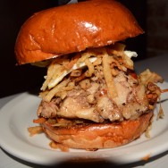 Asian Pork Belly Burger at Slater's 50/50