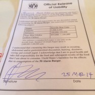 Official Release of Liablity for The 50 Alarm Burger at Slater's 50/50