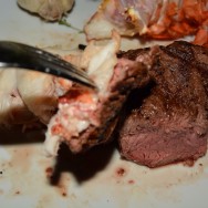 10oz Filet of Bison w/ Lobter Tail at Oliver's Prime