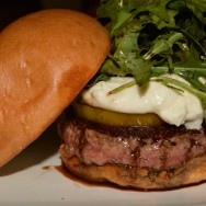 The Caprese Burger (beef) at Umami Burger