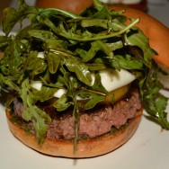 The Caprese Burger (beef) at Umami Burger