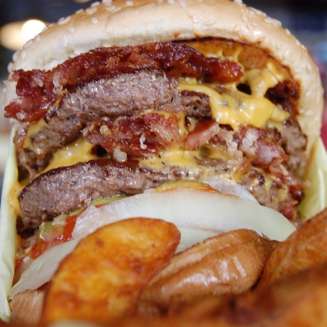 Double Bacon Cheeseburger at Hodad's