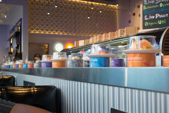 Conveyor belt at Blue C Sushi