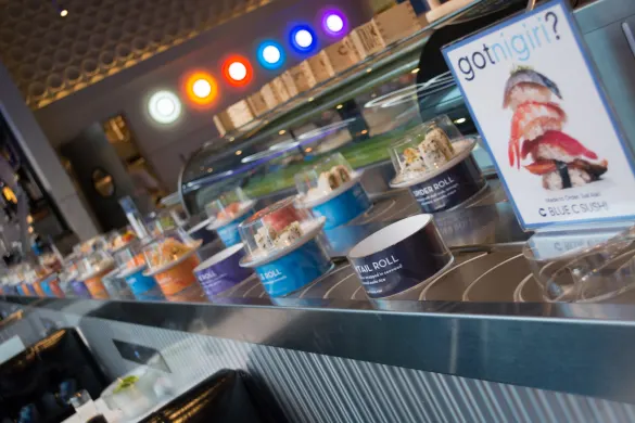 Conveyor belt at Blue C Sushi