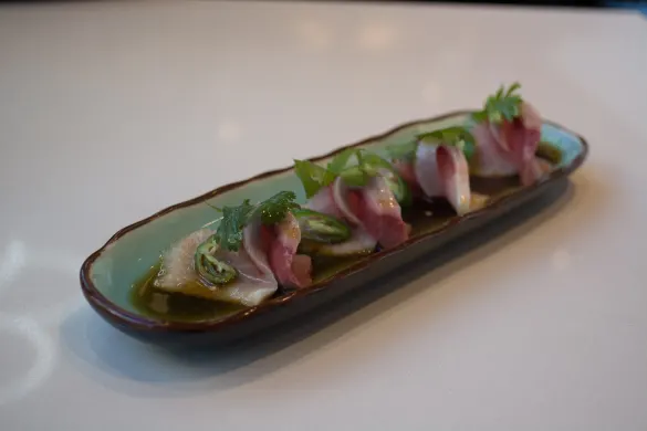 Hama Chili – Yellowtail + Ponzu + Jalapeno