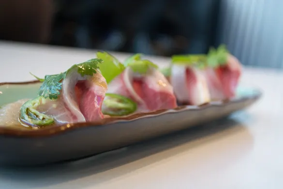 Hama Chili – Yellowtail + Ponzu + Jalapeno
