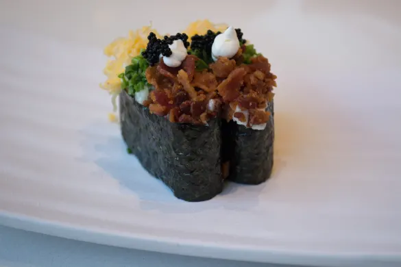 Load Baked Potato Sushi at Blue C Sushi