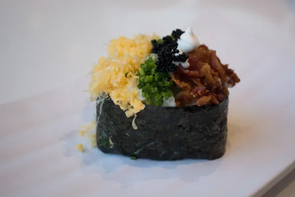 Load Baked Potato Sushi at Blue C Sushi
