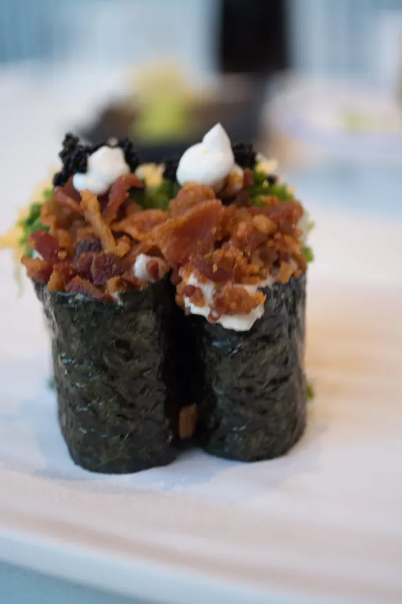 Load Baked Potato Sushi at Blue C Sushi