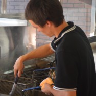 Head Chef Phillip Ozaki at Dirt Dog LA