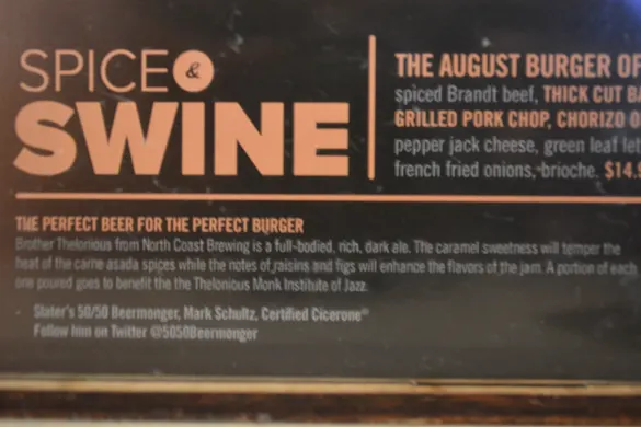 Spice & Swine at Slater's 50/50