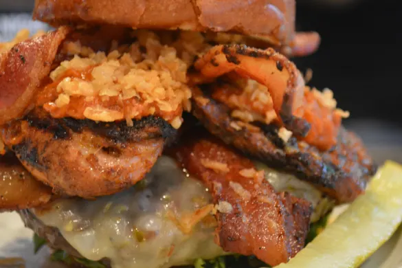 Spice & Swine Burger at Slater's 50/50