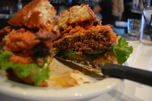 Spice & Swine Burger at Slater's 50/50