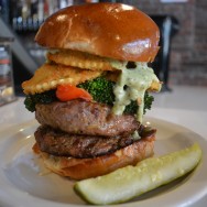 The Rustic Ravioli Burger at Slater's 50/50