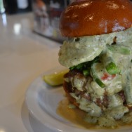 The Rustic Ravioli Burger at Slater's 50/50