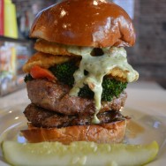 The Rustic Ravioli Burger at Slater's 50/50