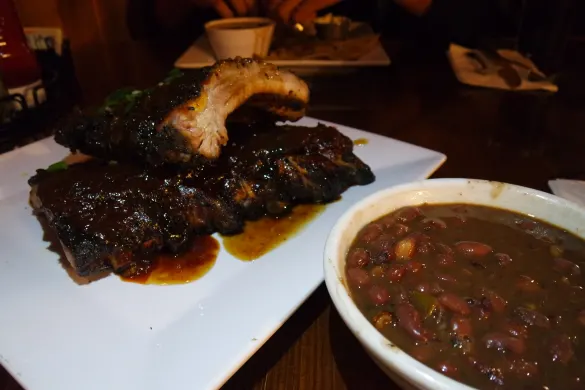 Ribs and Beans at Lenny's Smokehouse BBQ