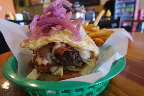 The Brulee Burger at Paradise Valley Burger Co. The Brulee Burger at Paradise Valley Burger Co.